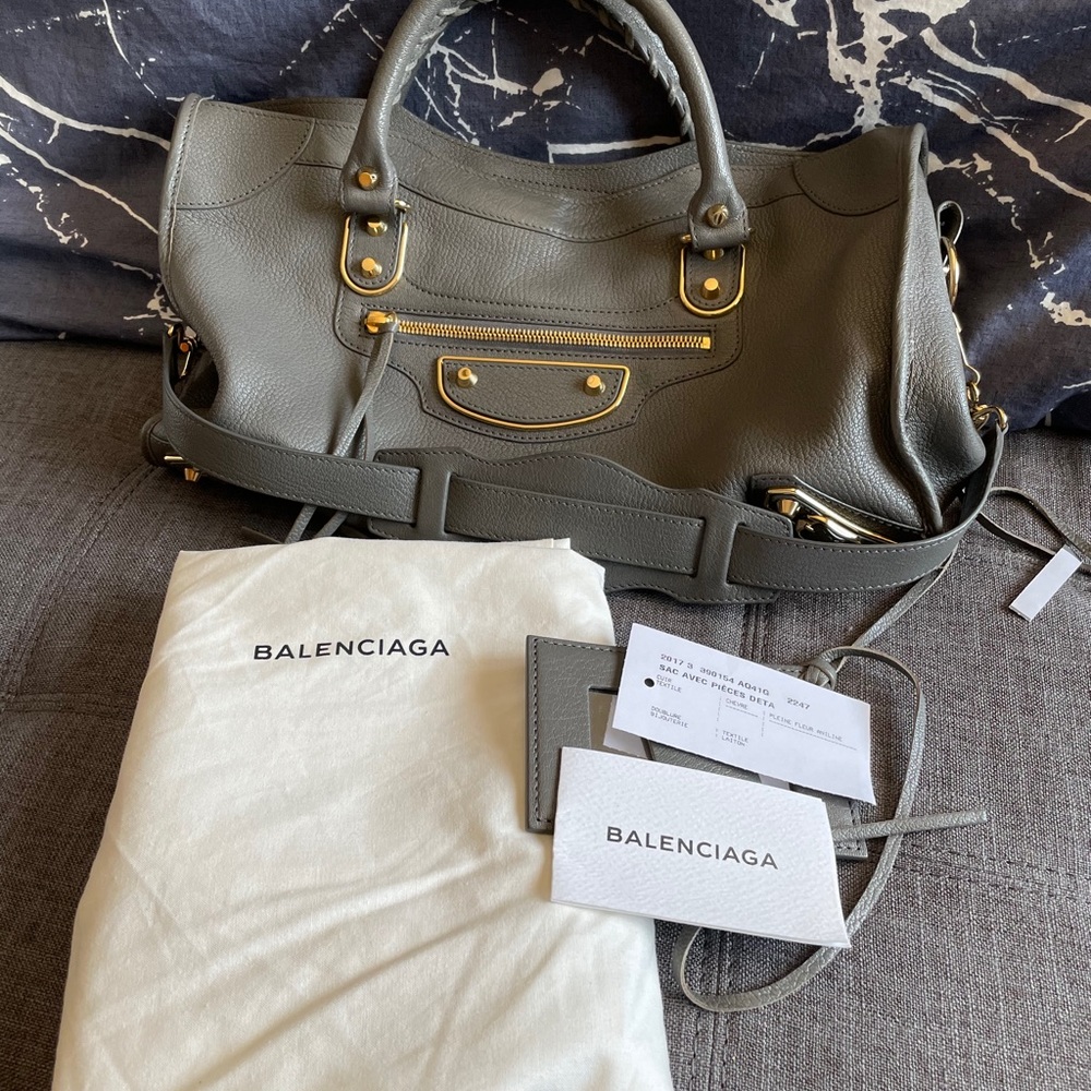 Balenciaga Classic City Metallic edge Handbag